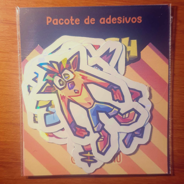 Pacote de Adesivos: Crash Bandicoot