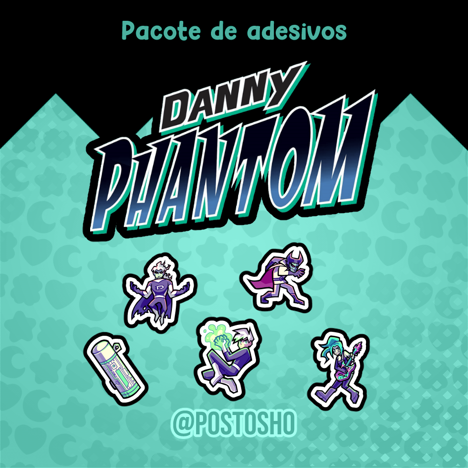 Pacote de Adesivos: Danny Phantom - Imagem 1